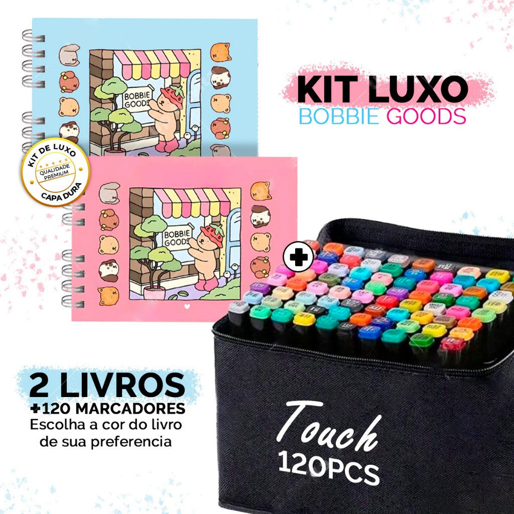 Kit 2 Livros Bobbie Goods Capa Dura + 80 Canetas